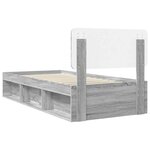 vidaXL Cadre de lit Gris Sonoma 90 x 200 cm Pin massif