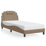 vidaXL Cadre de lit Viana sans matelas cappuccino 90x200 cm similicuir
