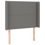 vidaXL Sommier à lattes de lit matelas LED Gris foncé 80x200cm Tissu