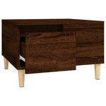 vidaXL Table basse chêne marron 55x55x36 5 cm bois d'ingénierie