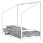 vidaXL Cadre de lit pour enfants blanc 90x200 cm bois de pin massif