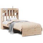 vidaXL Lit bibliothèque sans matelas 75x190 cm bois de pin massif