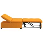 vidaXL Canapé-lit escamotable Jaune foncé 194 x 50 x 82 cm
