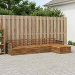 vidaXL Ensemble de canapés d'extérieur 5 pc Naturel