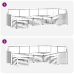 vidaXL Ensemble de canapés d'extérieur 7 pc Naturel et Beige