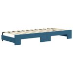 vidaXL Lit de jour avec lit gigogne bleu 80x200 cm velours