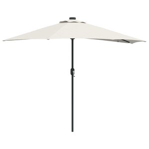 vidaXL Parasol de Jardin Half avec Poteau en Aluminium Sable 294 cm