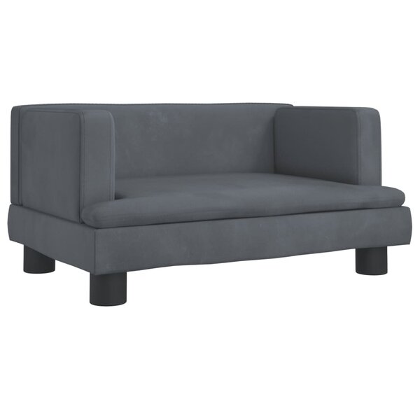 vidaXL Canapé pour enfants gris foncé 60x40x30 cm velours