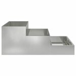 vidaXL Cache-pot de jardin Argent 90 x 90 x 35 cm Acier galvanisé