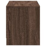 vidaXL Meuble TV avec LED chêne marron 97x34x40 cm bois d'ingénierie