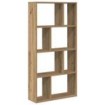 vidaXL Bibliothèque chêne artisanal 60x20x120 cm bois d'ingénierie