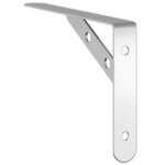 vidaXL Supports d'étagères 4 Pièces 20x2 5x14 cm argenté acier inoxydable