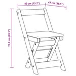 vidaXL Chaises à manger pliables lot de 4 Corona bois massif de pin