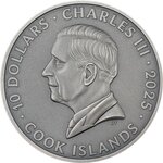 Pièce de monnaie en Argent 10 Dollars g 62.2 (2 oz) Millésime 2025 PORTAL OF TIME