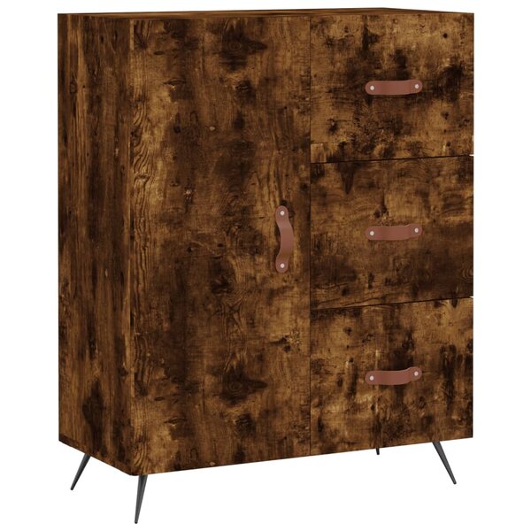 vidaXL Buffet chêne fumé 69 5x34x90 cm bois d'ingénierie