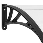 vidaXL Auvent de porte Noir et transparent 200x75 cm PC