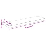 vidaXL Étagère murale flottante 4 Pièces Blanc brillant 90x23 5x3 8cm MDF