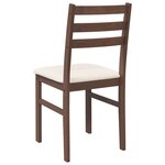 vidaXL Chaises à manger coussins 2 Pièces marron bois massif caoutchouc