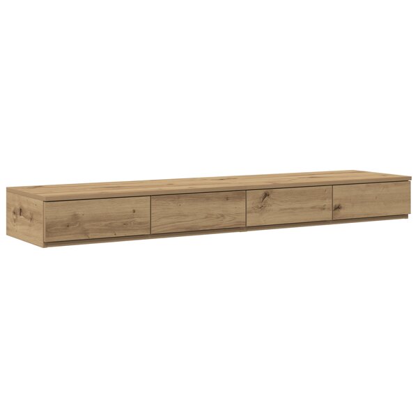 vidaXL Tiroirs de lit en chêne artisan 140x36 5x16 5 cm en bois d'ingénierie