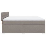 vidaXL Sommier à lattes de lit avec matelas Taupe 180x200 cm Tissu