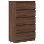 vidaXL Commode Chêne marron 60x36x103 cm Bois d'ingénierie