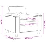 vidaXL Chaise de canapé Taupe 60 cm Tissu microfibre