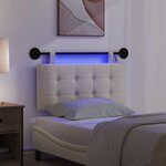 vidaXL Tête de lit suspendue Avec lumière LED Crème Tissu