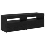 vidaXL Meuble TV 2 Pièces Chêne noir 60 x 35 x 40 cm Bois d'ingénierie