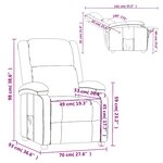 vidaXL Fauteuil inclinable Gris Similicuir