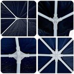 vidaXL Tente de fête Bleu  Blanc 400 x 400 x 266 cm Polyester  Acier