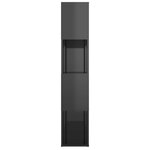 vidaXL Bibliothèque/Séparateur de pièce Gris brillant 80x24x124 5 cm