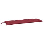 vidaXL Coussins de banc de jardin lot de 2 rouge bordeaux tissu Oxford