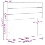 vidaXL Tête de lit 80 cm bois massif de chêne