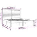 vidaXL Cadre de lit sans matelas 160x200 cm bois massif