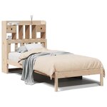 vidaXL Lit bibliothèque sans matelas 75x190 cm bois de pin massif