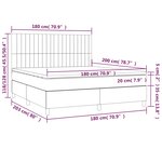 vidaXL Sommier à lattes de lit avec matelas Marron foncé 180x200 cm