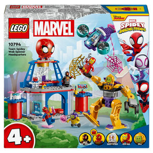 LEGO® 10794 - QG des Lanceurs de Toile de l'Équipe Spidey : Set de Construction Marvel pour Enfants