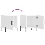 vidaXL Tables de chevet 2 Pièces blanc 40x40x50 cm bois d’ingénierie