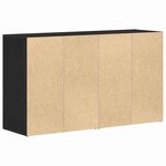 vidaXL Buffet Chêne noir 120 x 36 x 69 cm Bois d'ingénierie