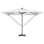 vidaXL Parasol Couleur sable 286 x 285 x 270 cm Aluminium