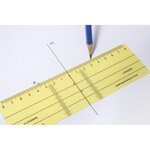 Réquerre de 17cm en plastique jaune ALEPH