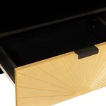 vidaXL Meuble TV Noir et or 80 x 33 x 46 cm bois de manguier massif
