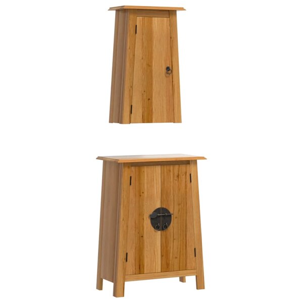 vidaXL Ensemble de meubles de salle de bain 2 Pièces bois de pin massif