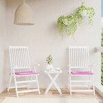 vidaXL Coussins de chaise de jardin lot de 2 rose 50x50x4 cm tissu