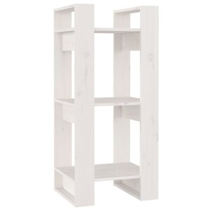 vidaXL Bibliothèque/Séparateur de pièce Blanc 41x35x91 cm Pin solide