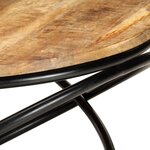 vidaXL Table basse Noir 60x60x40 cm Bois massif de manguier brut