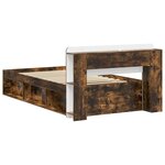 vidaXL Cadre de lit avec rangement Chêne fumé 100 x 200 cm