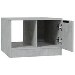 vidaXL Table basse gris béton 50x50x36 cm bois d'ingénierie