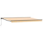 vidaXL Auvent Rétractable Jaune et blanc 500 × 300 cm