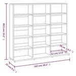 vidaXL Armoire à CD Sonoma gris 102x23x89 5 cm Bois d'ingénierie